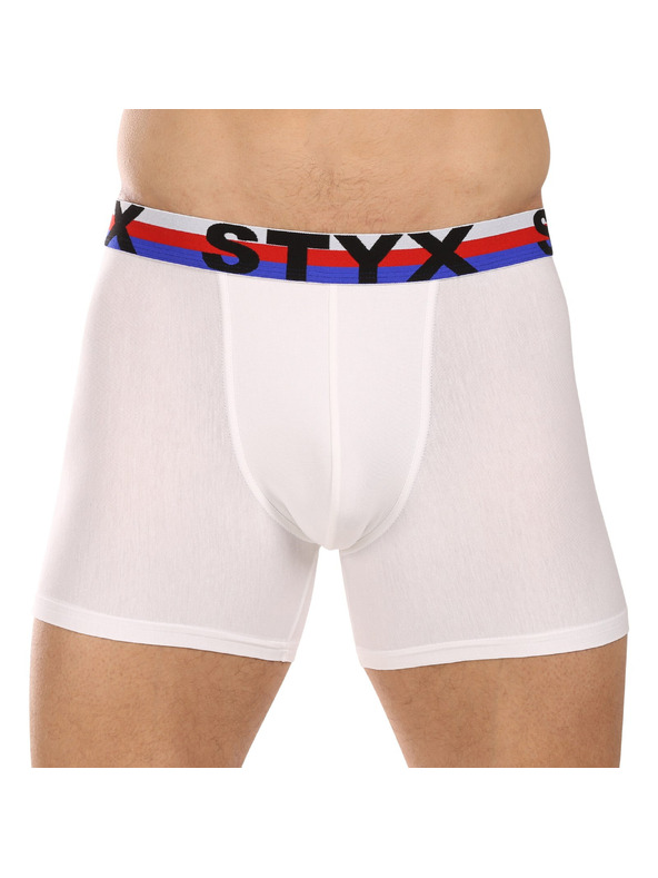 Styx Férfi boxer Styx long sportgumi fehér trikolór