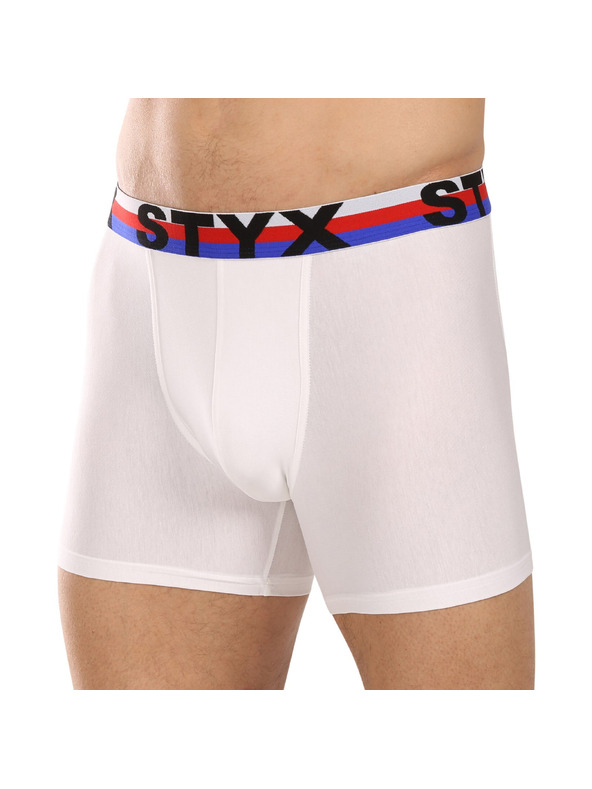 Styx Férfi boxer Styx long sportgumi fehér trikolór