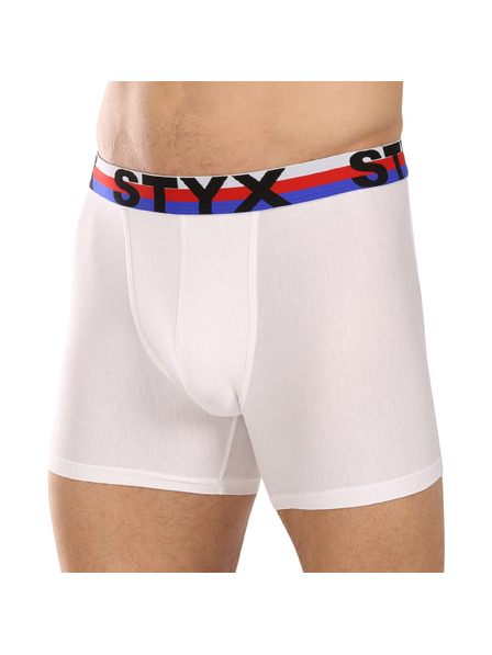Styx Férfi boxer Styx long sportgumi fehér trikolór