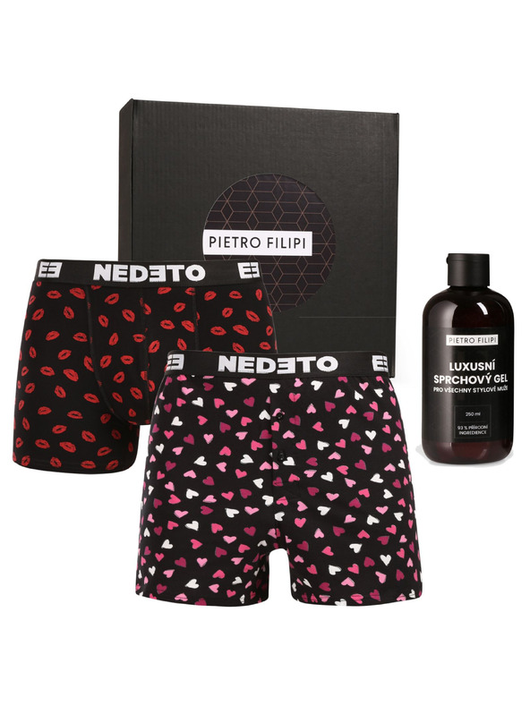 Nedeto Férfi ajándékkészlet boxeralsó és boxer Nedeto és tusfürdő Pietro Filipi