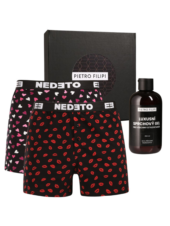 Nedeto Férfi ajándékkészlet Kettes csomag - Nedeto boxeralsó és tusfürdő Pietro Filipi
