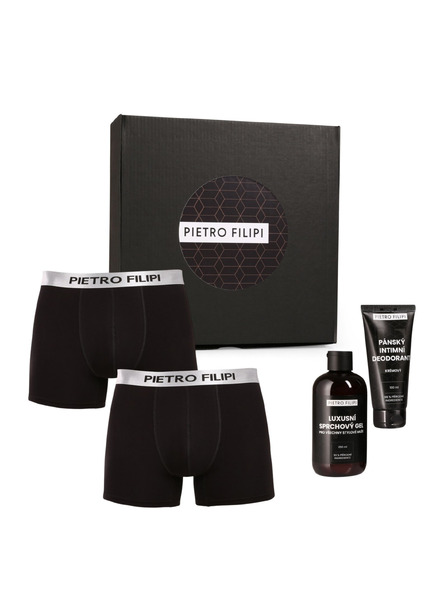 Pietro Filipi Férfi ajándékszett Kettő darab - Metalic boxer shorts és kozmetika Pietro Filipi