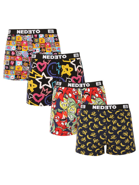 Nedeto Négy darab - Nedeto férfi boxer shorts többszínű