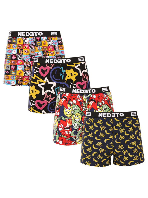 Nedeto Négy darab - Nedeto férfi boxer shorts többszínű