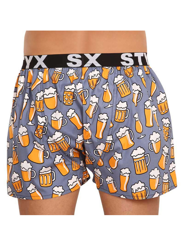 Styx Szürke és sárga rövidnadrág sportos elasztikus Styx art Beer