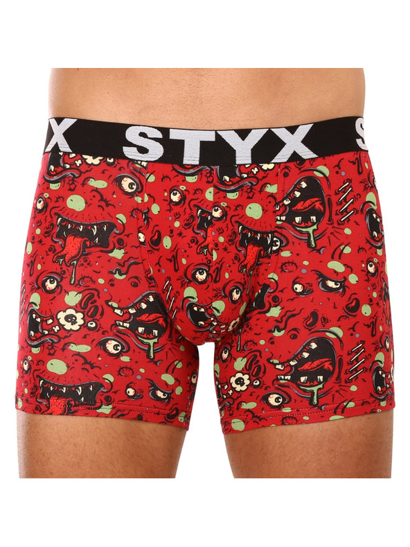 Styx Piros férfi mintás boxeralsó Styx Zombie