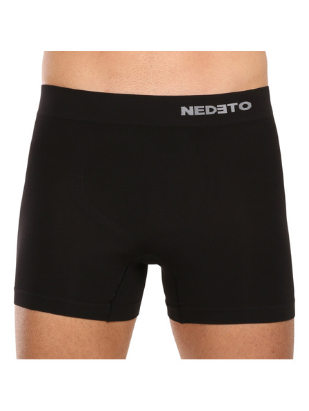 Nedeto Három darabos készlet varrás nélküli bambusz boxeralsó fekete színben Nedeto