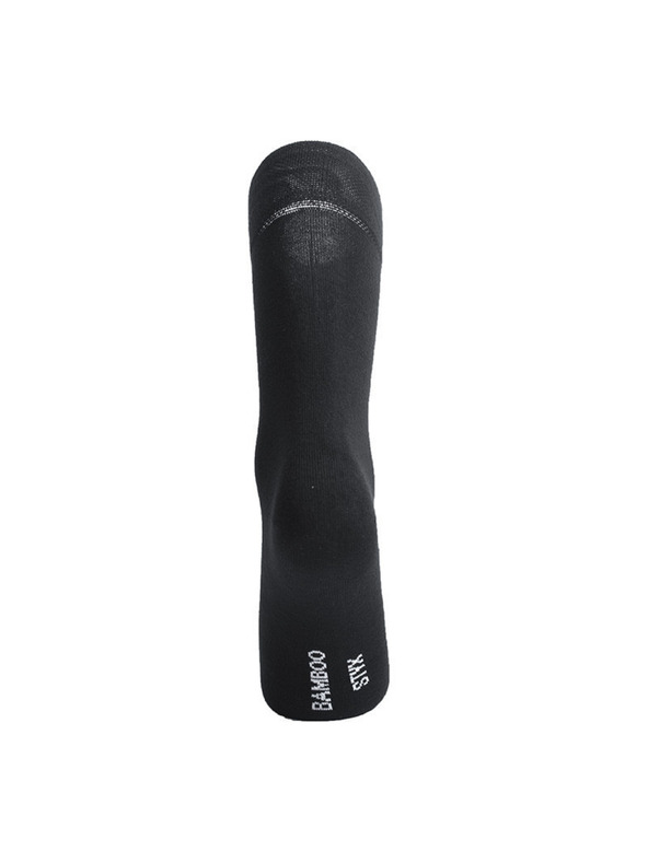 Styx 3PACK Styx magas bambusz zokni fekete