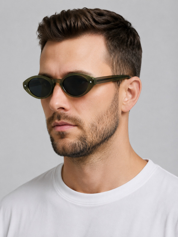 VEYREY VeyRey női cat-eye acetát polarizált napszemüveg Aest zöld keret zöld lencse