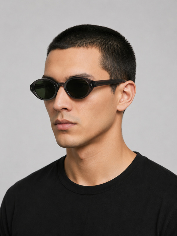 VEYREY VeyRey női cat-eye acetát polarizált napszemüveg Aest átlátszó keret zöld lencse