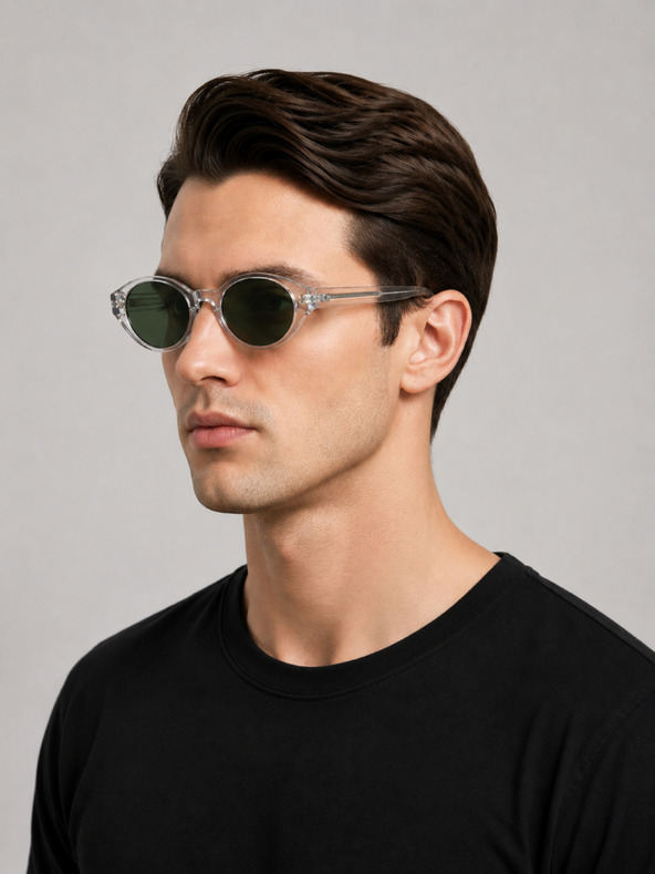 VEYREY VeyRey női cat-eye acetát polarizált napszemüveg Aest átlátszó keret fekete lencse