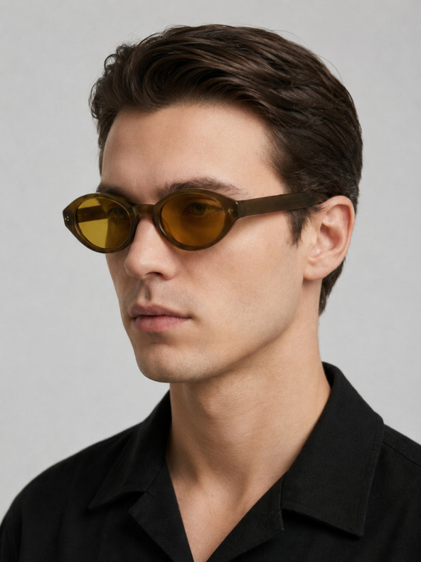 VEYREY VeyRey női cat-eye acetát polarizált napszemüveg Aest barna keret sárga lencse