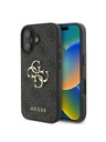 Guess Guess PU 4G fém logós fém hátlap iPhone 16-hoz Szürke