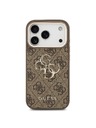 Guess Guess PU Leather 4G Metal Logo Gold Frame Hátlap iPhone 17 Pro Max-hoz Barna