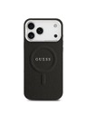 Guess Guess PU Saffiano MagSafe Hátlap iPhone 17 Pro Max-hoz Fekete
