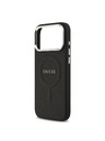 Guess Guess PU Saffiano MagSafe Hátlap iPhone 17 Pro Max-hoz Fekete
