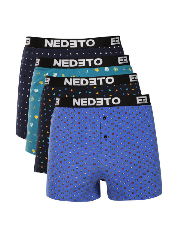 Nedeto Négy darab - Nedeto férfi boxer shorts többszínű