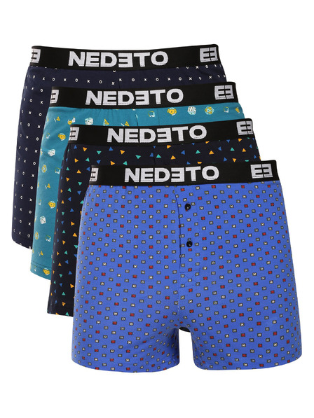 Nedeto Négy darab - Nedeto férfi boxer shorts többszínű