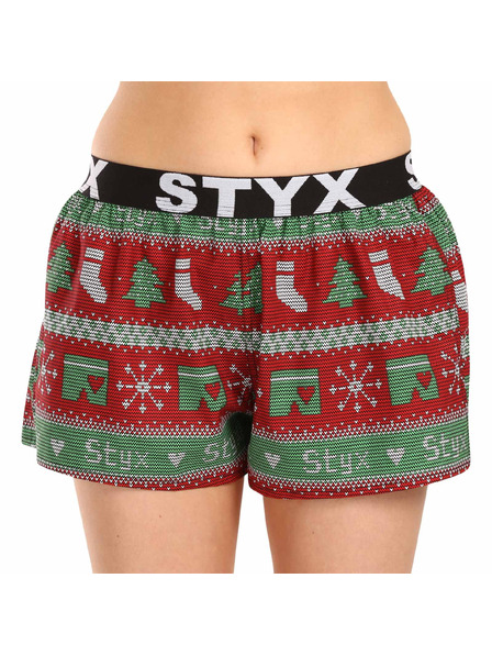 Styx Női boxeralsó Styx art sportgumival Karácsony kötött