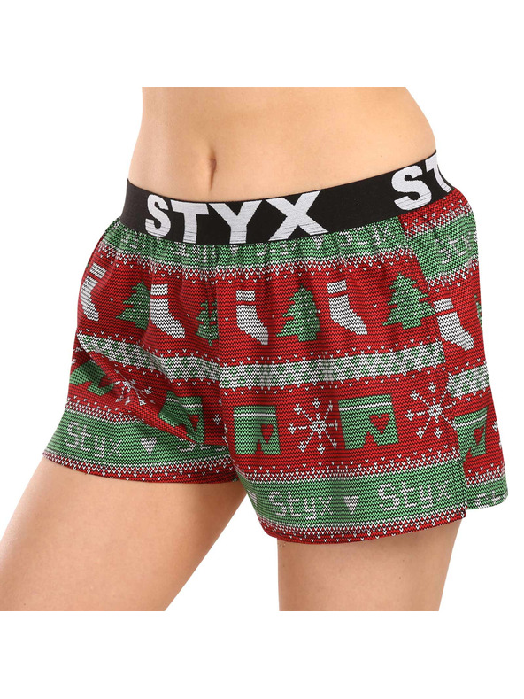 Styx Női boxeralsó Styx art sportgumival Karácsony kötött