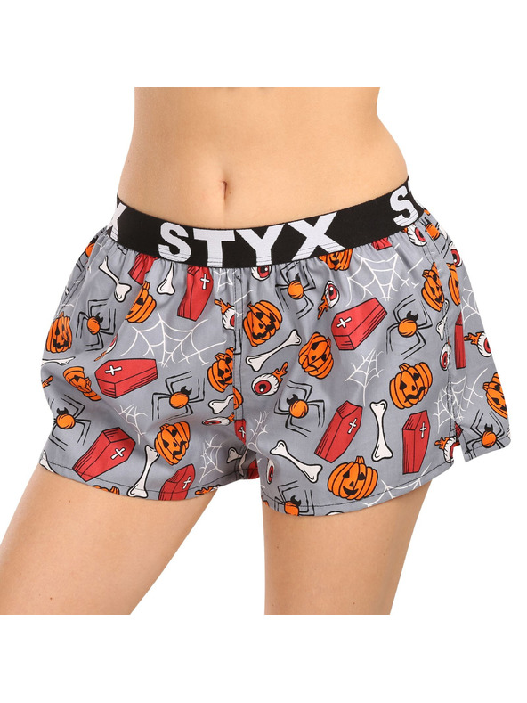 Styx Női boxeralsó Styx art sportgumival Halloween koporsók