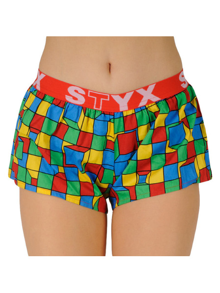 Styx Női Styx art sport gumiruhás rövidnadrág kockás