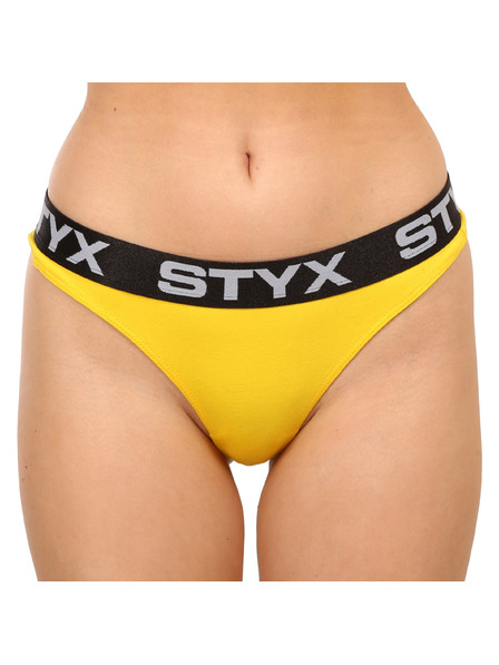 Styx Styx női tanga sportgumi sárga