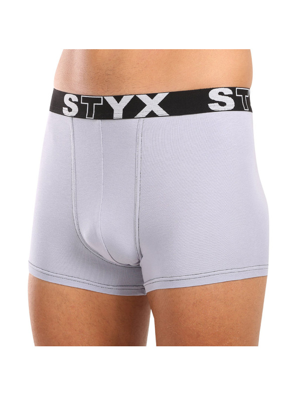 Styx Három darabos készlet - férfi boxeralsó Styx sports elasztikus szürke