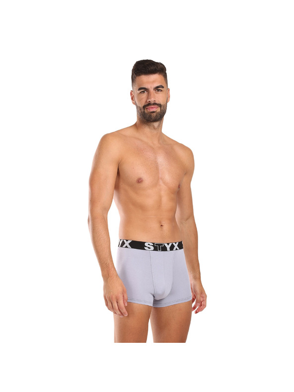 Styx Három darabos készlet - férfi boxeralsó Styx sports elasztikus szürke