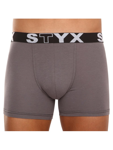 Styx Férfi hosszú boxeralsó Styx sportgumi sötét szürke