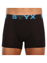 Styx Férfi boxeralsó Styx long sport gumival, fekete