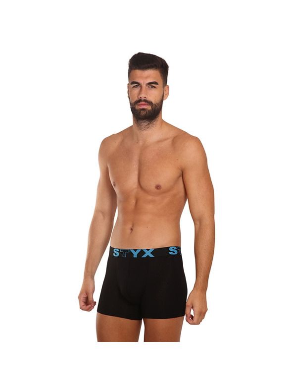 Styx Férfi boxeralsó Styx long sport gumival, fekete