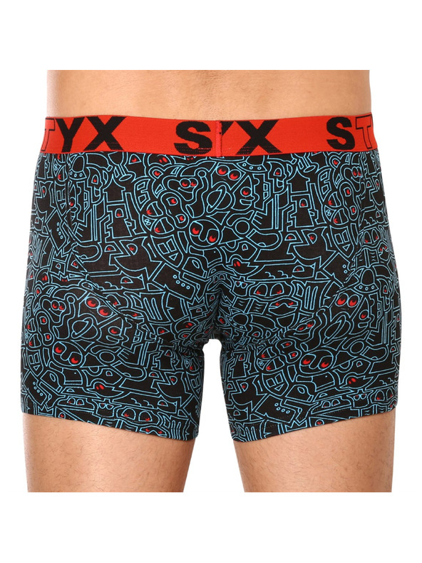 Styx Férfi hosszú boxeralsó Styx art sportgumi doodle