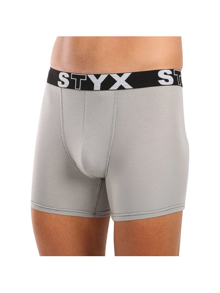 Styx Férfi hosszú boxeralsó Styx sportgumi világos szürke
