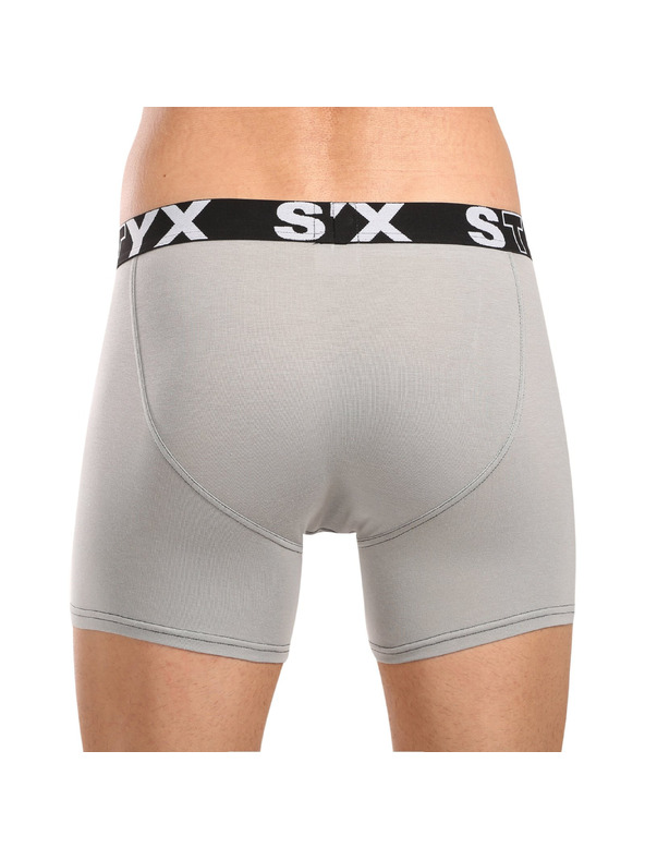 Styx Férfi hosszú boxeralsó Styx sportgumi világos szürke