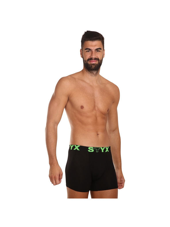 Styx Férfi boxeralsó Styx long sport gumival, fekete
