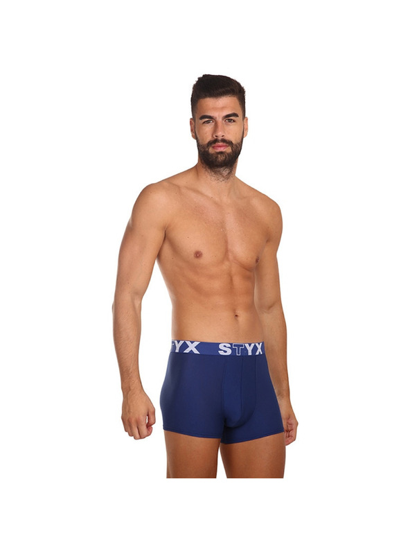 Styx Háromdarabos szett - férfi boxeralsó Styx sportgumi sötét kék