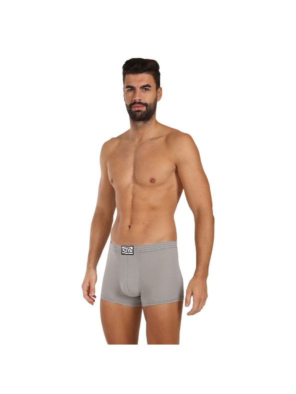 Styx Styx férfi boxer klasszikus gumival világosszürke