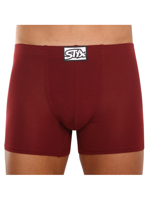 Styx Styx long férfi boxer klasszikus gumival bordó