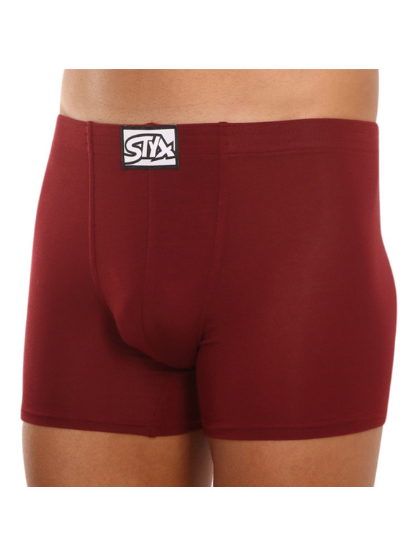Styx Styx long férfi boxer klasszikus gumival bordó