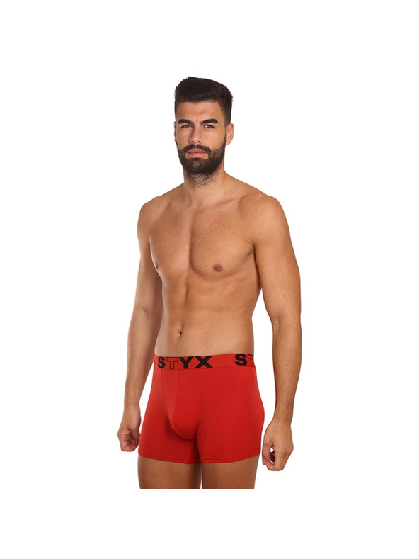 Styx Styx long férfi boxer sportgumival piros