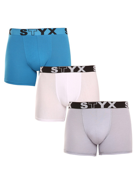 Styx Három darabos készlet - férfi boxeralsó Styx hosszú sportos elasztikus többszínű Styx hosszú sportos boxeralsó