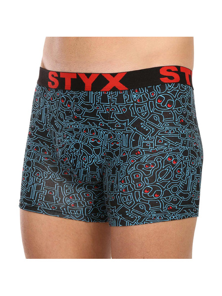 Styx Férfi Styx hosszú művészeti sportgumi firkás boxeralsó (U1256/2)
