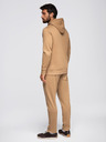 Ombre Clothing Férfi melegítő szett pulóver + regular fit nadrág - teve színű V2 Z120 Ombre Clothing