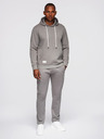 Ombre Clothing Férfi melegítő szett: kapucnis pulóver + regular fit nadrág - szürke V8 Z120 Ombre Clothing