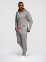 Ombre Clothing Férfi melegítő szett: kapucnis pulóver + regular fit nadrág - szürke V8 Z120 Ombre Clothing