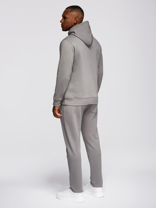 Ombre Clothing Férfi melegítő szett: kapucnis pulóver + regular fit nadrág - szürke V8 Z120 Ombre Clothing
