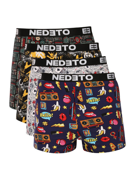 Nedeto Négy darab - Nedeto férfi boxer shorts többszínű