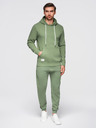 Ombre Clothing Férfi melegítő szett pamutból pulóver + jogger nadrág - zöld V3 Z121 Ombre Clothing