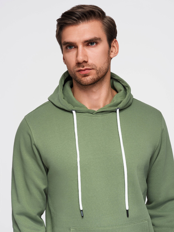 Ombre Clothing Férfi melegítő szett pamutból pulóver + jogger nadrág - zöld V3 Z121 Ombre Clothing